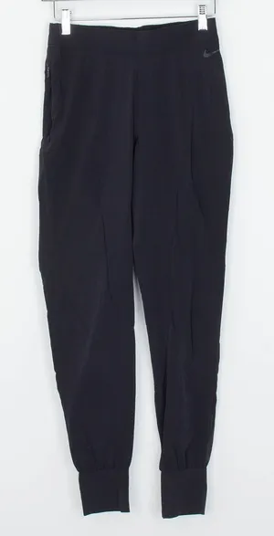 Nike Womens Dri Fit Woven‎ Bliss Mid Rise 7/8 Joggers Size XS Black Athleisure thumbnail 1