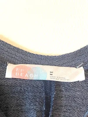 Women's FP Beach Long Sleeve Swing Dress Navy Blue Size Medium Free People‎ thumbnail 2