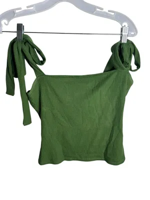 Reformation Canyon Knit Tank Top in green Small thumbnail 2