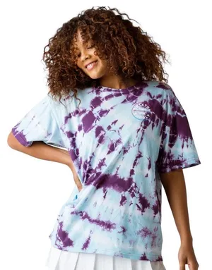 BRIXTON🦎 Oath Oversized Tie Dye Womens Tee🌵 Purple Size L thumbnail 1