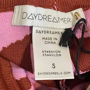 Daydreamer LA Basics Eclipse Wave Pull On Pant Pink and Red NWT Small Black thumbnail 7