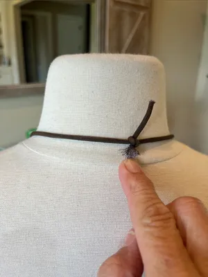 Satiny Halter Crop Top in Chocolate Brown thumbnail 6