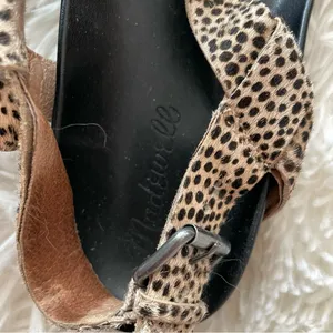 Madewell The Aubrey sandal in spotted calf hair thumbnail 3