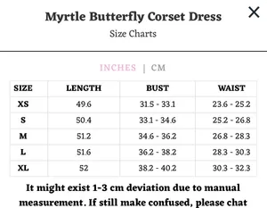 NEW LaceMade *Discontinued* Myrtle Butterfly Corset Dress Size S thumbnail 10