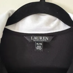 Lauren Ralph‎ Lauren Black & White Zip Up Jacket Sporty Color Block Size XL thumbnail 9