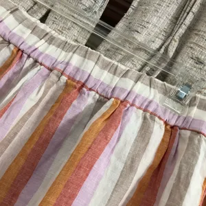 Lou & Grey for Loft Striped Linen Wide Leg Crop Pants thumbnail 8