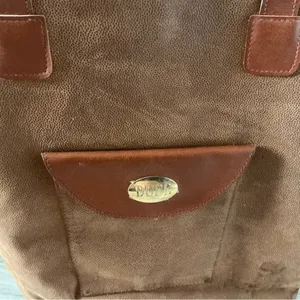 Dune London brown suede large handbag tote shopping bag thumbnail 8