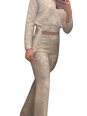 Milk & Honey Cream silver sequins Set thumbnail 2