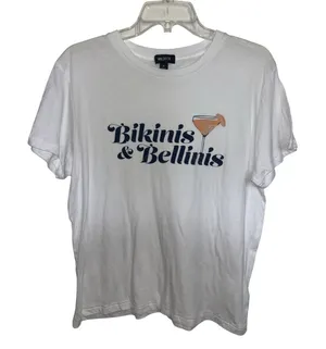 Wild Fox Bikinis & Bellinis White Graphic T-Shirt Medium Bachelorette thumbnail 1
