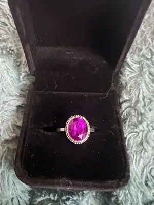 Ladies Stainless Steel Silver Tone Ring Size 7 thumbnail 1
