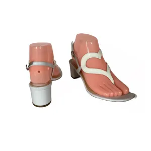 Martin Clay White Patent Leather Heart Theme Block Heel Sandals (36) thumbnail 9