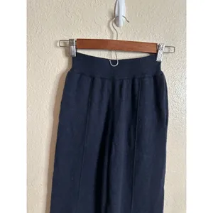 Naadam 100% Cashmere Washable Pants in Indigo Wide Leg Womans XXS thumbnail 4
