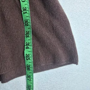 Freshman NWT 55O Knit‎ Collared V Neck Short Sleeve Bodycon Midi Dress Brown L thumbnail 11