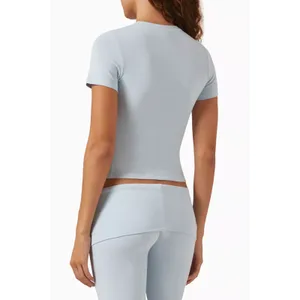 Skims Cotton Jersey T-Shirt Opal Large NWT ( SOLD OUT) thumbnail 2
