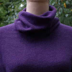 Bar III Purple Dynasty Cowl Turtleneck Sweater Womens Size XS Zipper Wool Blend thumbnail 3