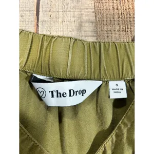 The Drop Olive Green Tencel Lyocell Tiered Maxi Dress Boho Earthy Utility Small thumbnail 6