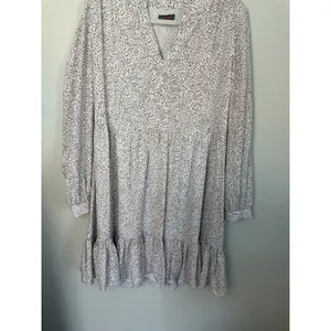 Vince Camuto Tiered Mini Dress Long Sleeve Lined Sz M thumbnail 3