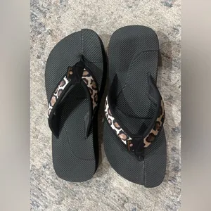 The Healing Sole by Dr. Meredith Warner Original Flip Flops Leopard Women's 9.5 thumbnail 7