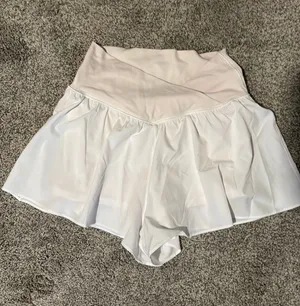 Aerie White Crossover Shorts thumbnail 1