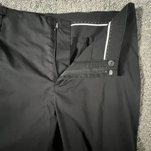 Zara Wide Leg Pants Womens Size M Black Cropped Cotton Blend‎ Trousers Mid Rise thumbnail 5