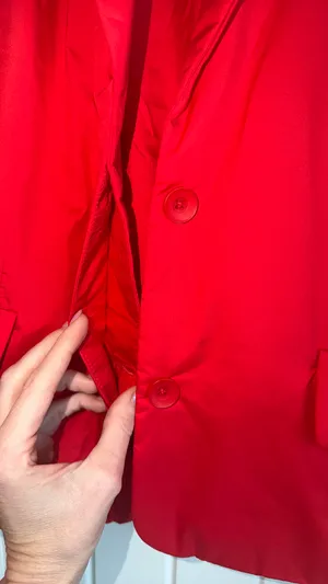 Women’s Lilla P Red Blazer Jacket XS thumbnail 4