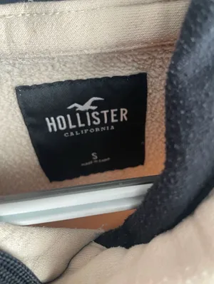 Hollister Beige Hoodie with Black Box Logo thumbnail 2