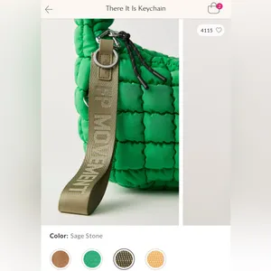 NWT Free People FP Movement There It Is Keychain - Sage Stone Green - One Size thumbnail 3