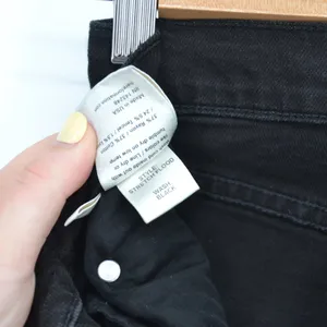 Reformation Stretch Flood Jeans Wash Black Womens 24 Wide Leg Raw Hem High Waist thumbnail 8