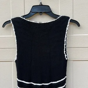 Abercrombie & Fitch Black White Crochet Mini Dress Sz XS Summer Vacation Resort thumbnail 7