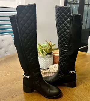 JustFab Argo Quilted Riding Boot Size 7 thumbnail 7