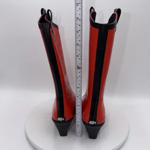 DAV Red Cowgirl Western Tall Rain Boots Women's Size 8 Waterproof thumbnail 5