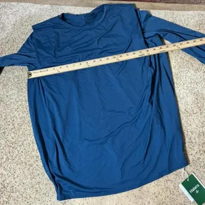 NEW Halara Round Neck Long Sleeve Ruched Yoga Sports Top-UPF50+ Size‎ Large thumbnail 3