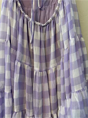 Princess Polly danny mini dress in lilac white gingham size 4 thumbnail 16