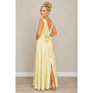 Yellow Satin Saints & Secrets Gown - Size S thumbnail 2