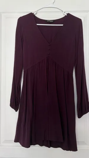 EXPRESS Long Sleeve Button Dress thumbnail 1