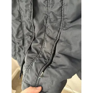 Zara Woman Black Lightweight Moto Puffer Jacket Large thumbnail 4