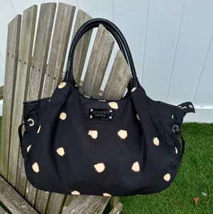 KATE‎ SPADE NY Black with Tan Spots Tote Nylon thumbnail 1