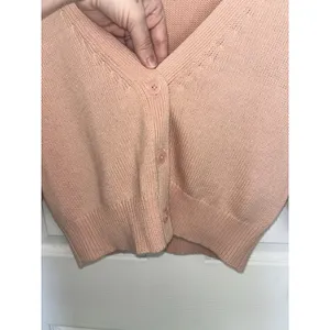 Aritzia Wilfred Merino Wool Blend Blush Pink Canterbury Crop Cardigan S thumbnail 4