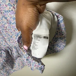 Uniqlo Women Mini Dress XS Ditsy Floral Cottage Tiered Babydoll Purple‎ Wedding thumbnail 8