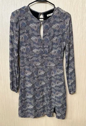 Abercrombie‎ & Fitch Fit to Flatter Blue Floral Mini Dress-S thumbnail 1