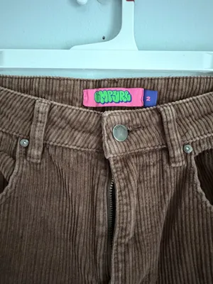 Empyre Brown Corduroy Baggy Skate Pants Size 2 thumbnail 2
