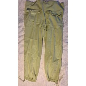 Topshop Sage Green Cotton Linen Blend Utility Jogger Pants Size US 8-10 M thumbnail 8
