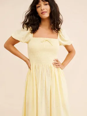 Anthropologie Solid & Striped Corinna Light Yellow Mini Dress Sleeveless Size XL thumbnail 1