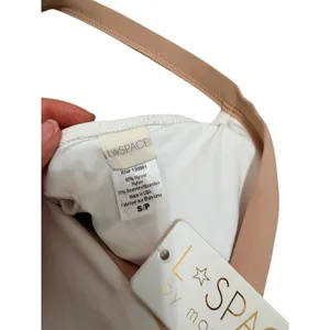 L Space Farrah White Tan top S Charlie bottom L High Leg Bikini Set‎ Swimwear S thumbnail 6