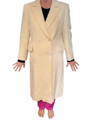 Pendleton Women's Long Wool Overcoat Beige Double-Breasted Size M Standa… thumbnail 11