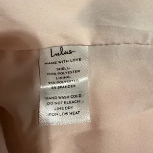 Lulus Peach Yellow Abstract Brushstroke Gold Pinstripe Mini Dress Small‎ thumbnail 11