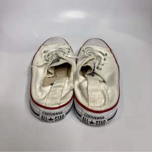 Converse white lace up sneakers women’s size 9‎ casual skater skateboard canvas thumbnail 4
