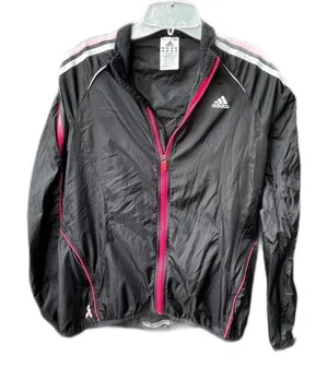 Adidas size S lightweight running jacket reflective stripes thumbnail 1