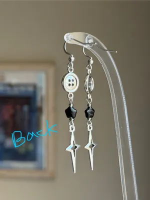 Handmade y2k funky fairy dangle earrings🌟🩵 thumbnail 6