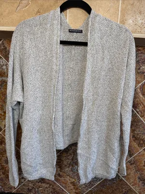 Brandy Melville Caroline Cardigan Speckled Grey Open Front Knit One Size thumbnail 1
